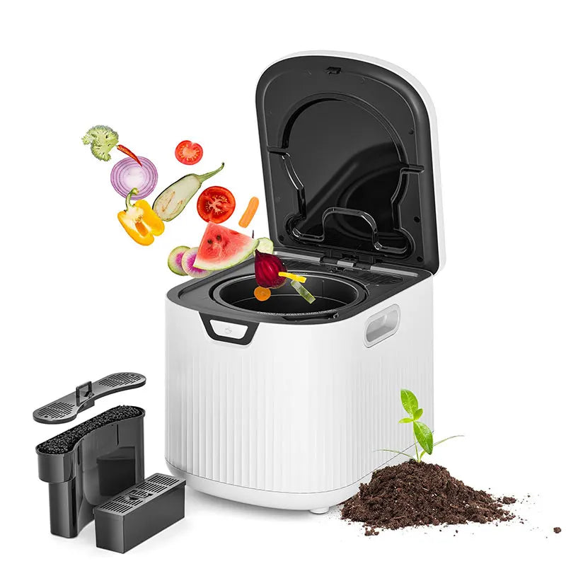 2.5L Odor-Free Indoor Compost Bin Countertop Smart Compost Bin Auto-Cleaning Smart Electric Kitchen Composter Machine