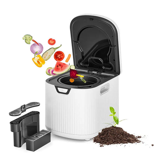2.5L Odor-Free Indoor Compost Bin Countertop Smart Compost Bin Auto-Cleaning Smart Electric Kitchen Composter Machine