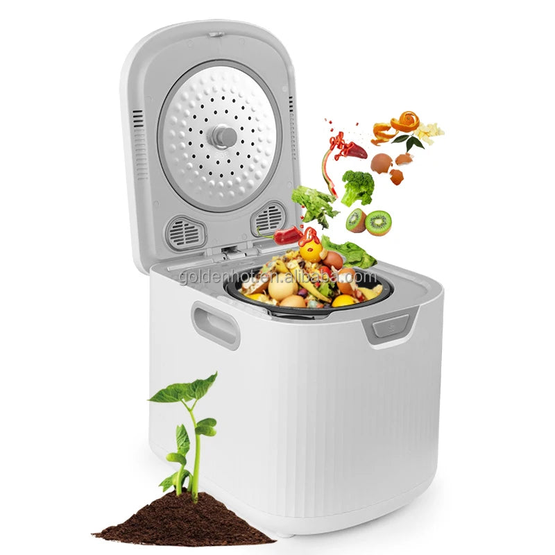 2.5L Odor-Free Indoor Compost Bin Countertop Smart Compost Bin Auto-Cleaning Smart Electric Kitchen Composter Machine