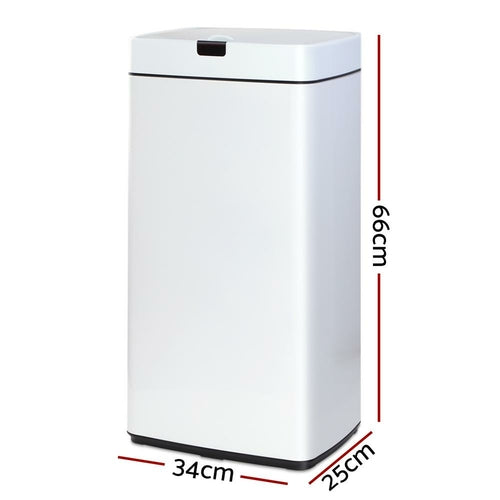 Devanti 45L Motion Sensor Bin Rubbish Automatic White