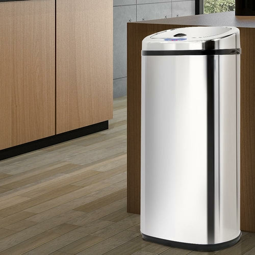 Devanti 50L Motion Sensor Bin Rubbish Automatic Silver