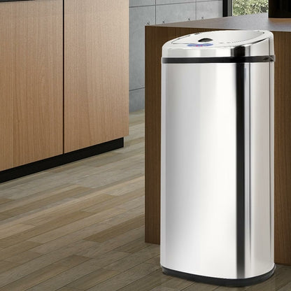 Devanti 50L Motion Sensor Bin Rubbish Automatic Silver